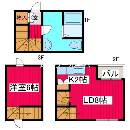 サンリバー西岡Vの物件間取画像